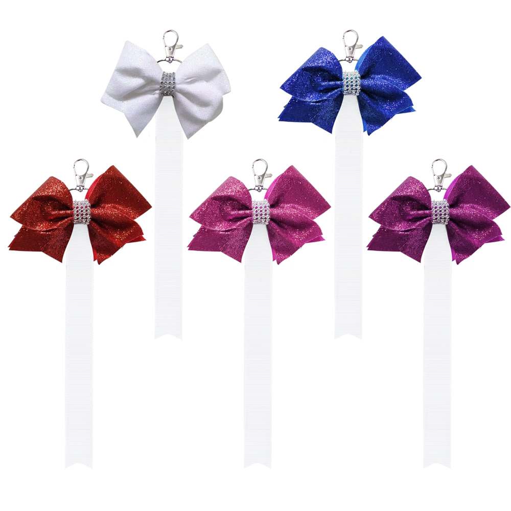 New Arrival Sublimation Blank Bowknot Keychain Fabric Keyring Double Side Printable Key Chain