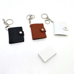 New Custom Blank Sublimation Mini Photo Album Keychain PU and PVC Inner Page Keyring