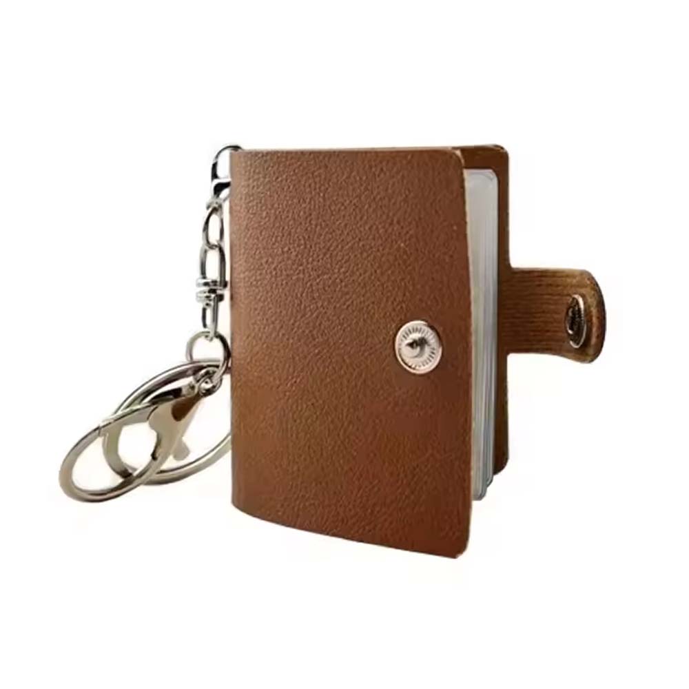New Custom Blank Sublimation Mini Photo Album Keychain PU and PVC Inner Page Keyring