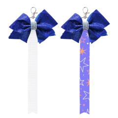 New Arrival Sublimation Blank Bowknot Keychain Fabric Keyring Double Side Printable Key Chain