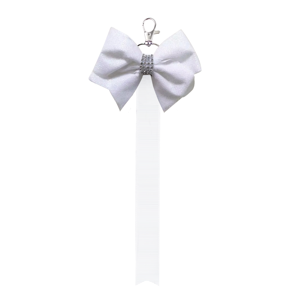 New Arrival Sublimation Blank Bowknot Keychain Fabric Keyring Double Side Printable Key Chain