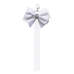 New Arrival Sublimation Blank Bowknot Keychain Fabric Keyring Double Side Printable Key Chain