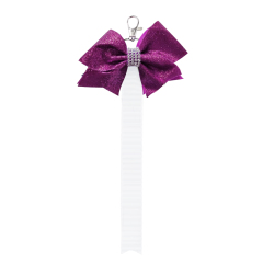 New Arrival Sublimation Blank Bowknot Keychain Fabric Keyring Double Side Printable Key Chain