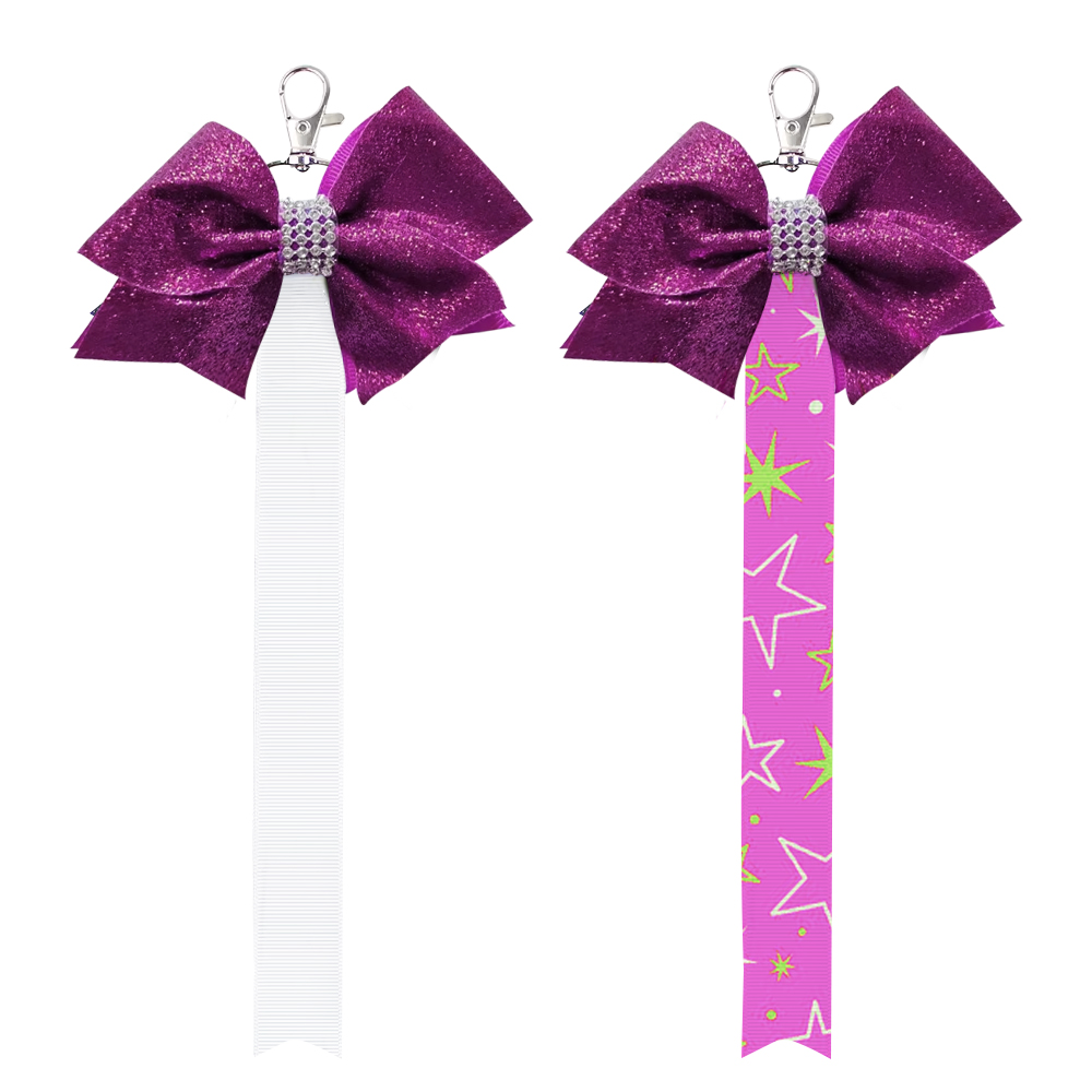 New Arrival Sublimation Blank Bowknot Keychain Fabric Keyring Double Side Printable Key Chain