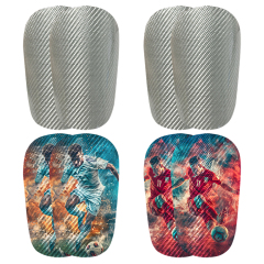 New Type of Shin Guards with Edges Carbon Fiber Shin Guards Sublimation Shin Pad Custom Soccer Shin Guards Textured Shin Guard
