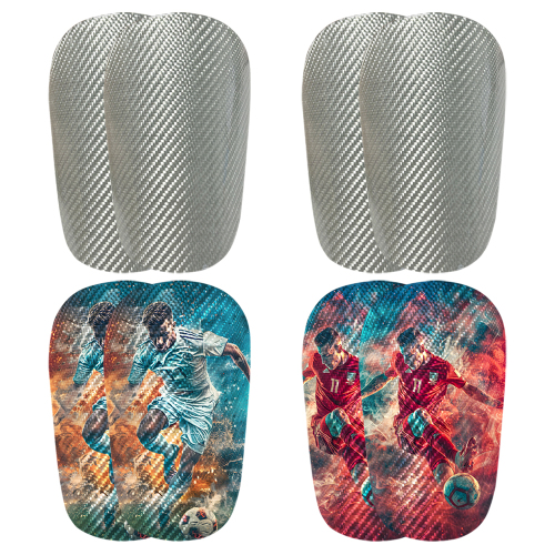 New Type of Shin Guards with Edges Carbon Fiber Shin Guards Sublimation Shin Pad Custom Soccer Shin Guards Textured Shin Guard