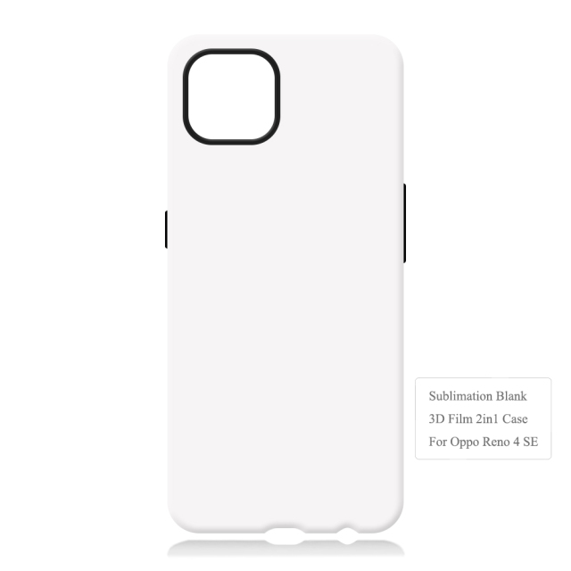 New Arrival 3D 2in1 Film Case Sublimation Cover Customized DIY Cell Phone Case for Oppo Reno 4,,6,9,10 Series