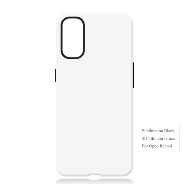 New Arrival 3D 2in1 Film Case Sublimation Cover Customized DIY Cell Phone Case for Oppo Reno 4,,6,9,10 Series