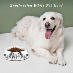 Sublimation Printable Pet Bowl with Stainless Steel Bowl Food Bowl Dishes Water Bowl Cat Feeder Bowl for Small Medium Puppy Dogs Pets