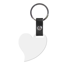 New Arrival Personalized Sublimation PU Leather Keychain Stainless Steel Keyring Double-side Printable