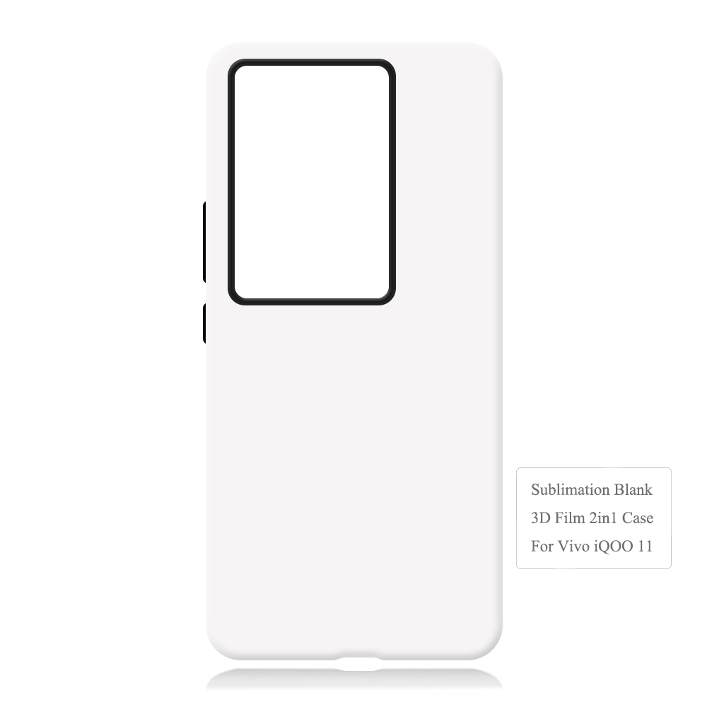 New Arrival 3D 2in1 Film Case Sublimation Cover Customized DIY Cell Phone Case for Vivo IQOO 8,9,10,11 Series