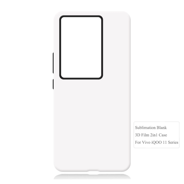 New Arrival 3D 2in1 Film Case Sublimation Cover Customized DIY Cell Phone Case for Vivo IQOO 8,9,10,11 Series