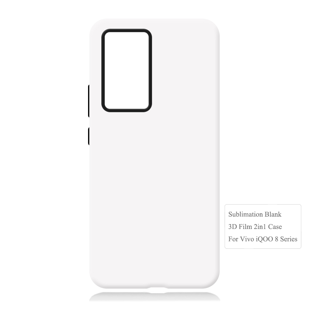New Arrival 3D 2in1 Film Case Sublimation Cover Customized DIY Cell Phone Case for Vivo IQOO 8,9,10,11 Series