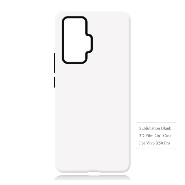 New Arrival 3D 2in1 Film Case Sublimation Cover Customized DIY Cell Phone Case for Vivo X50,X60,X70,X80,X90 Series