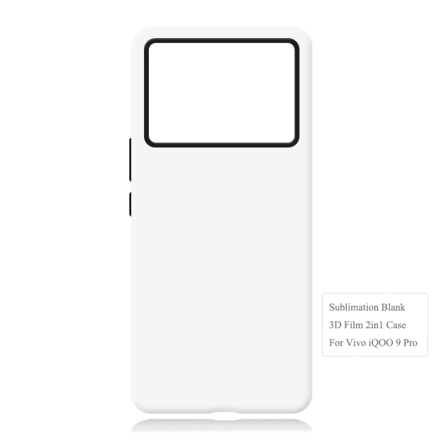 New Arrival 3D 2in1 Film Case Sublimation Cover Customized DIY Cell Phone Case for Vivo IQOO 8,9,10,11 Series