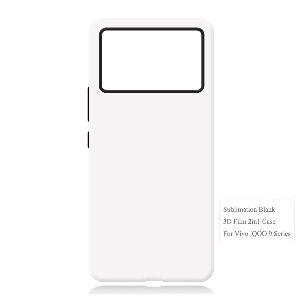 New Arrival 3D 2in1 Film Case Sublimation Cover Customized DIY Cell Phone Case for Vivo IQOO 8,9,10,11 Series
