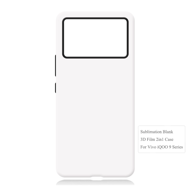 New Arrival 3D 2in1 Film Case Sublimation Cover Customized DIY Cell Phone Case for Vivo IQOO 8,9,10,11 Series