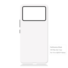 New Arrival 3D 2in1 Film Case Sublimation Cover Customized DIY Cell Phone Case for Vivo IQOO 8,9,10,11 Series