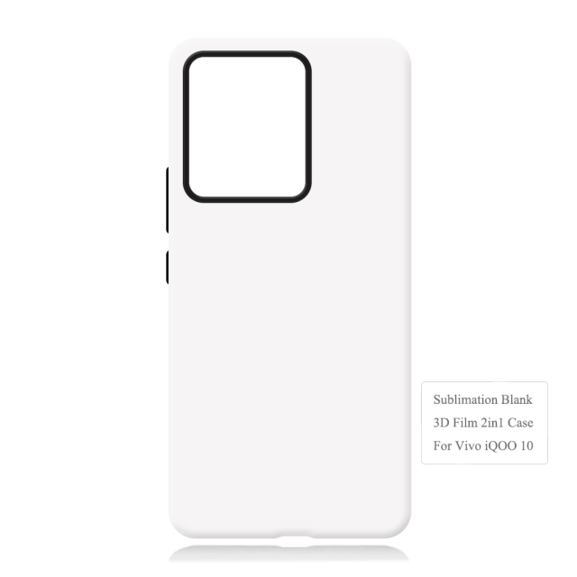 New Arrival 3D 2in1 Film Case Sublimation Cover Customized DIY Cell Phone Case for Vivo IQOO 8,9,10,11 Series