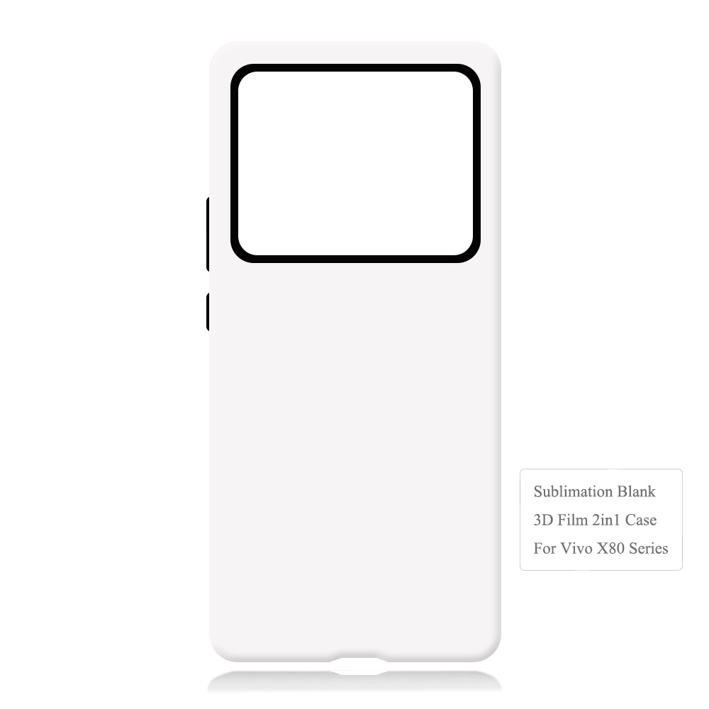 New Arrival 3D 2in1 Film Case Sublimation Cover Customized DIY Cell Phone Case for Vivo X50,X60,X70,X80,X90 Series