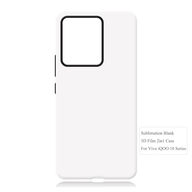 New Arrival 3D 2in1 Film Case Sublimation Cover Customized DIY Cell Phone Case for Vivo IQOO 8,9,10,11 Series