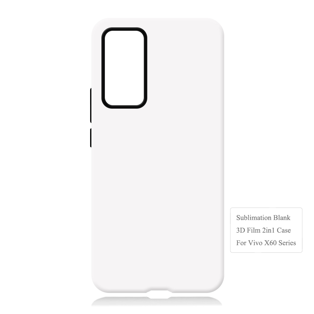 New Arrival 3D 2in1 Film Case Sublimation Cover Customized DIY Cell Phone Case for Vivo X50,X60,X70,X80,X90 Series