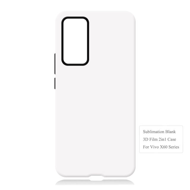 New Arrival 3D 2in1 Film Case Sublimation Cover Customized DIY Cell Phone Case for Vivo X50,X60,X70,X80,X90 Series