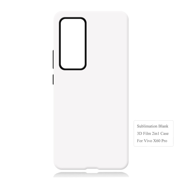 New Arrival 3D 2in1 Film Case Sublimation Cover Customized DIY Cell Phone Case for Vivo X50,X60,X70,X80,X90 Series
