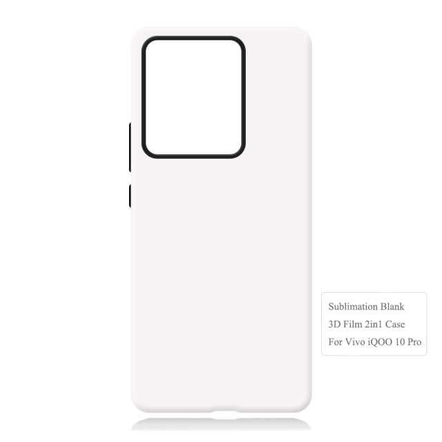 New Arrival 3D 2in1 Film Case Sublimation Cover Customized DIY Cell Phone Case for Vivo IQOO 8,9,10,11 Series