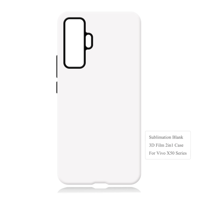 New Arrival 3D 2in1 Film Case Sublimation Cover Customized DIY Cell Phone Case for Vivo X50,X60,X70,X80,X90 Series
