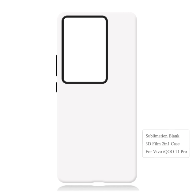New Arrival 3D 2in1 Film Case Sublimation Cover Customized DIY Cell Phone Case for Vivo IQOO 8,9,10,11 Series