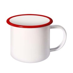 Sublimation Blank Enamel Cup with Colored Edge 350ml Cup 9 Colors Available
