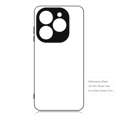 Sublimation Blank 2D TPU Phone Case For Infinix Smart 8 Pro With Aluminum Insert