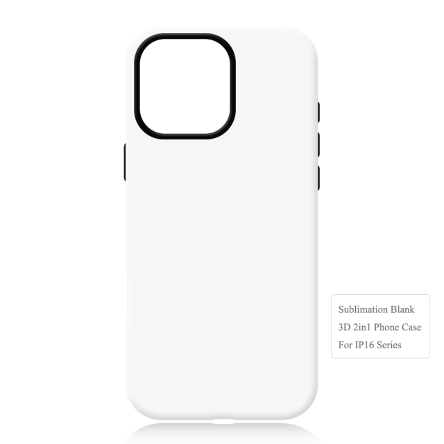 New Arrival 3D 2in1 Film Case Sublimation Cover Customized DIY Cell Phone Case for iPhone 16 Series