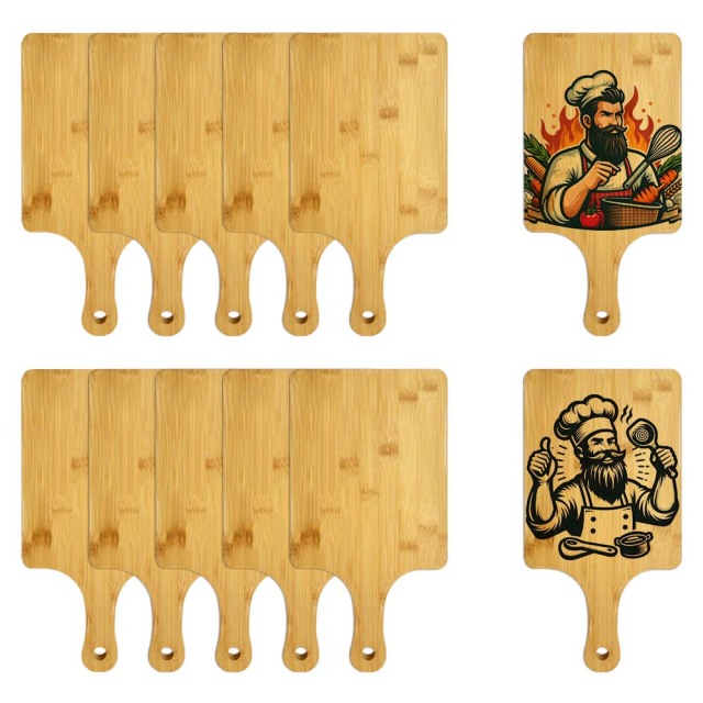 New Arrival Sublimation Bamboo Pizza Board Kitchen Pizza Logo Camping Cutting Board Bamboo Wood Cutting Board Deli Tray Material