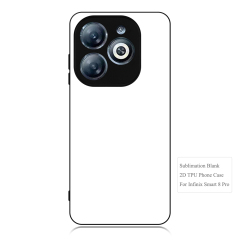 Sublimation Blank 2D TPU Phone Case For Infinix Smart 8 Pro With Aluminum Insert