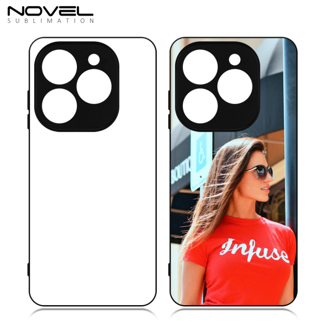 Sublimation Blank 2D TPU Phone Case For Infinix Smart 8 Pro With Aluminum Insert