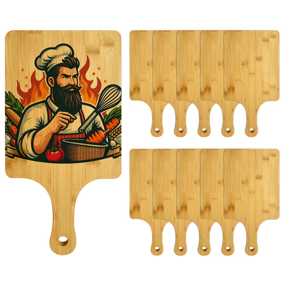 New Arrival Sublimation Bamboo Pizza Board Kitchen Pizza Logo Camping Cutting Board Bamboo Wood Cutting Board Deli Tray Material
