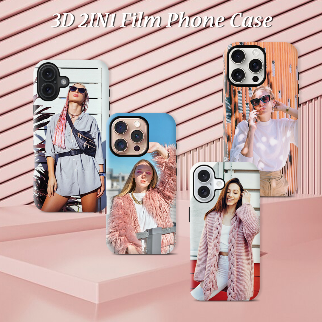 New Arrival 3D 2in1 Film Case Sublimation Cover Customized DIY Cell Phone Case for iPhone 17 Series