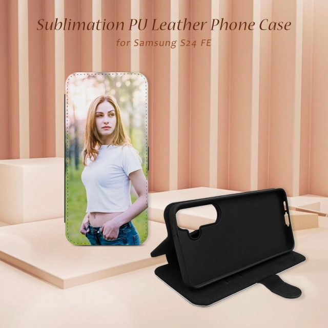 Sublimation Wallet Case For Samsung S series Galaxy S24,S23,S Series Magnetic PU Leather Flip Phone Cover For Heat Transfer Printing