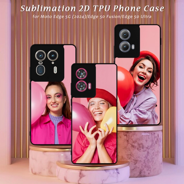 New Arrival Sublimation Blank 2D TPU Phone Case for Moto Edge 50 Series DIY Shell With Aluminum Sheet