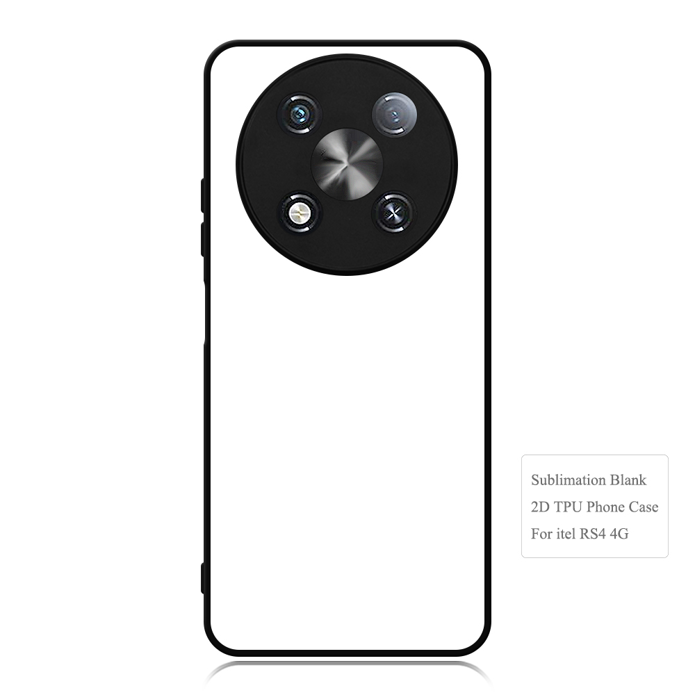 Smooth Sides!!! For Itel RS4 4G 2D TPU Phone Case Soft Silicone Phone Shell With Aluminum Insert For Sublimation Printing