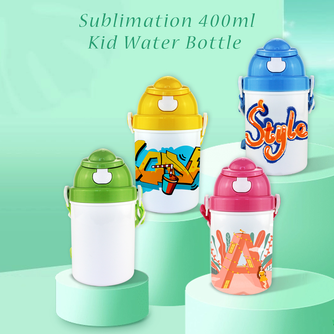 Fashionable sublimation custom design kid water bottle,400ml -style 2