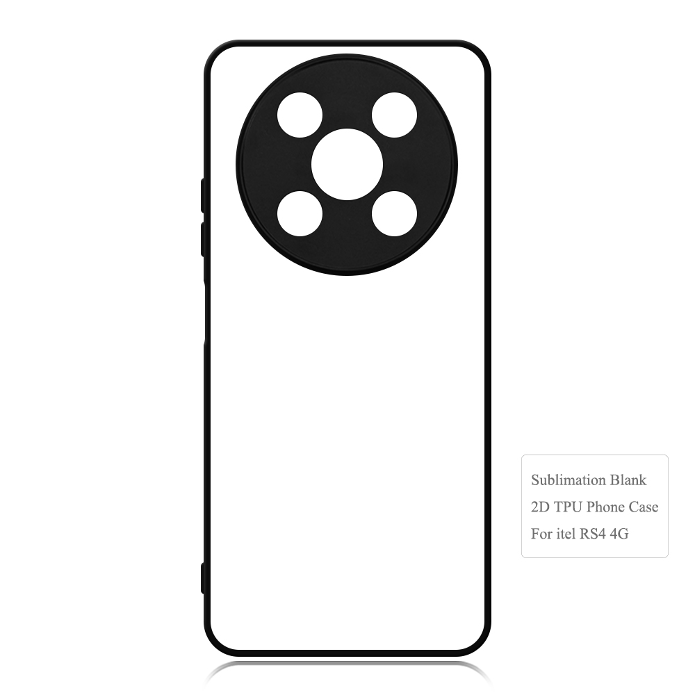 Smooth Sides!!! For Itel RS4 4G 2D TPU Phone Case Soft Silicone Phone Shell With Aluminum Insert For Sublimation Printing