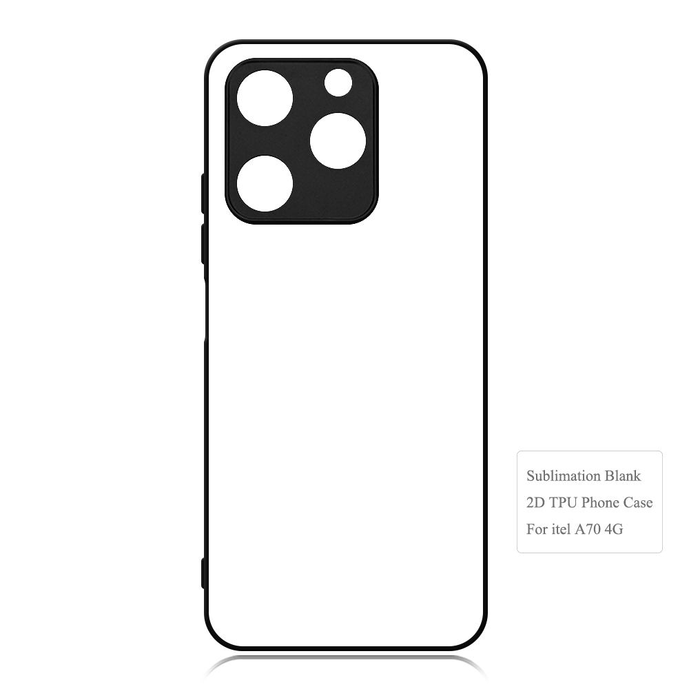 Smooth Sides!!! For Itel A50C/A06,A50,Itel A70 4G 2D TPU Phone Case Soft Silicone Phone Shell With Aluminum Insert For Sublimation Printing