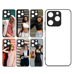 Smooth Sides!!! For Itel A70 4G 2D TPU Phone Case Soft Silicone Phone Shell With Aluminum Insert For Sublimation Printing