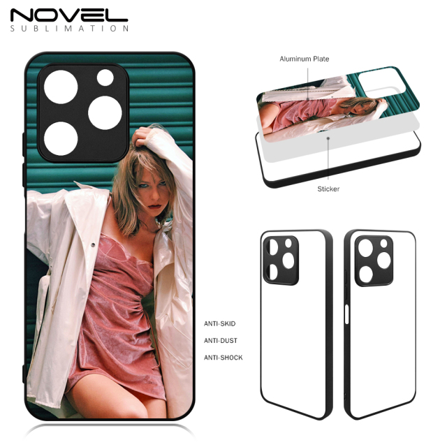 Smooth Sides!!! For Itel A70 4G 2D TPU Phone Case Soft Silicone Phone Shell With Aluminum Insert For Sublimation Printing