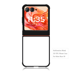 New Arrival Sublimation Blank 2D TPU Phone Case for MOTO Razr 50、MOTO Razr 40、MOTO RAZR 2023 DIY Shell With Aluminum Insert