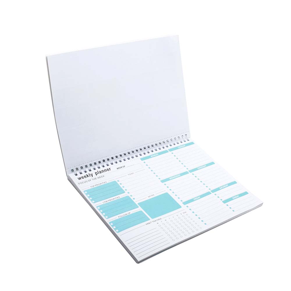 New Arrival Sublimation Blank Coil Weekly Planner B5 Notebook Weekly To Do Undated Calendar Travelers Journal Book