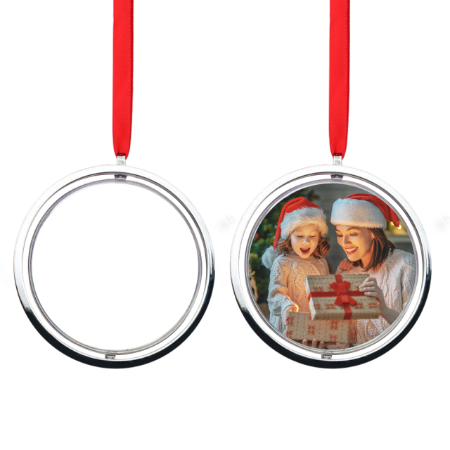 Popular Sublimation Plastic and Cardboard Christmas Ornaments DIY Decoration Rotating Hanging Decoration